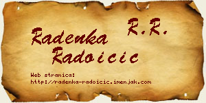 Radenka Radoičić vizit kartica